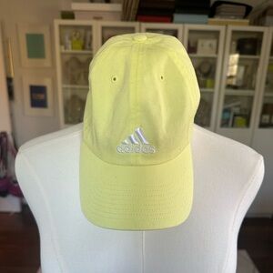 Adidas Women’s Saturday Relaxed Adjustable Cap in yellow tint/white